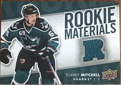 2007-08 Upper Deck Rookie Materials Torrey Mitchell #RM-TM San Jose Sharks